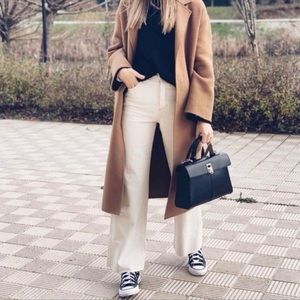 NWT Zara The Alma Wide Leg Denim in Ecru